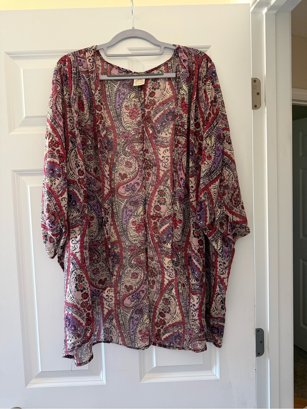 Faded Glory Floral Paisley Kimono